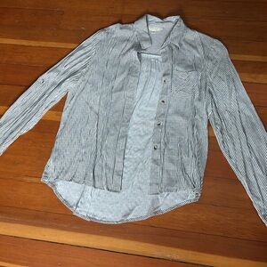 Women's Striped Button Down Shirt